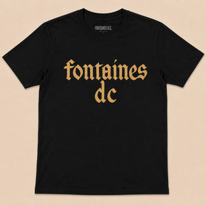 FONTAINES DC GOTHIC LOGO BLACK TEE