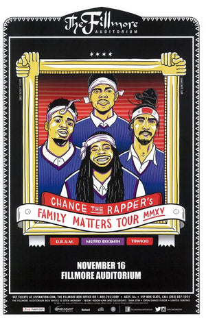 CHANCE THE RAPPER 2015 TOUR POSTER A3 PRINT 27 X 43CM