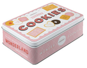COOKIES RETRO STORAGE TIN FLAT