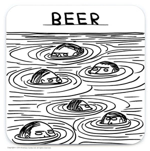 DAVID SHRIGLEY BEER SWIMMERS COASTER