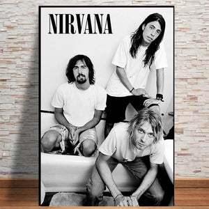 NIRVANA BLACK AND WHITE BATHROOM POSTER 659