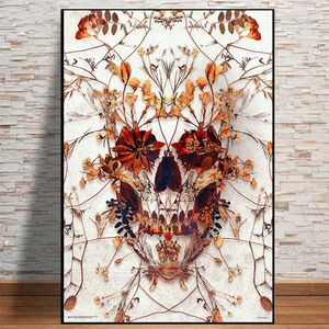 DELICATE FLORAL SKULL POSTER 103