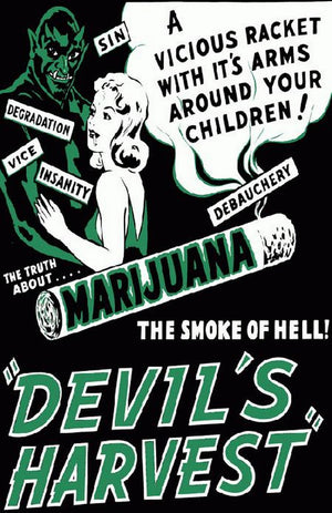 MARIJUANA DEVILS HARVEST MINI PRINT 27 X 43CM BOARD/BAGGED