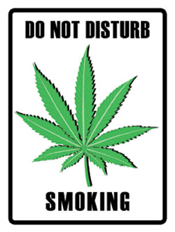 DO NOT DISTURB WEED STICKER