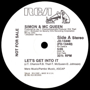 SIMON AND MC QUEEN | LET'S GET INTO IT 12 - US PROMO - GENERIC SLEEVE - SLIGHT WOBBLE PLAYS FINE