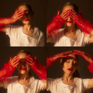 ARIANA GRANDE | ETERNAL SUNSHINE - FOUR PHOTOS COVER - RUBY RED WAX - HYPE STICKER