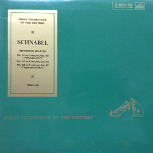 BEETHOVEN | PIANO SONATAS 21 WALSTEIN 22 23 APPASSIONATA - SCHNABEL