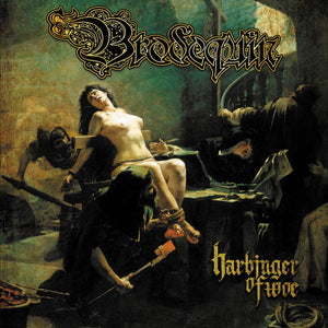 BRODEQUIN | HARBINGER OF WOE - YELLOW WITH RED SPLATTER
