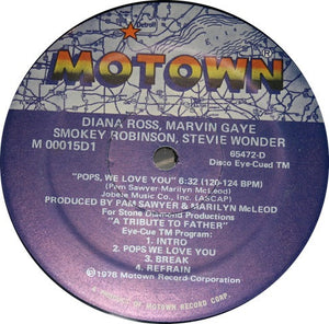 DIANA ROSS / MARVIN GAYE / STEVIE WONDER | POPS WE LOVE YOU 12 - US - GENERIC MOTOWN SLEEVE