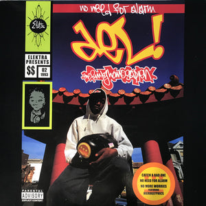 DEL THA FUNKEE HOMOSAPIEN | NO NEED FOR ALARM - 2LP - 2023 REISSUE - HIGHLIGHTER YELLOW AND TANGERINE SWIRL - CW POSTER