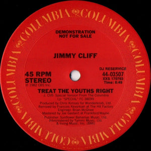 JIMMY CLIFF | TREAT THE YOUTHS RIGHT / ROOTS RADICAL 12 - US PROMO - GENERIC SLEEVE