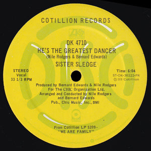 SISTER SLEDGE | HES THE GREATEST DANCER / WE ARE FAMILY - 12 - ATLANTIC DISCO SLEEVE
