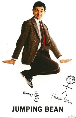 MR BEAN JUMPING BEAN RARE POSTER (PUBLISHED 1995, SOME WEAR) 636