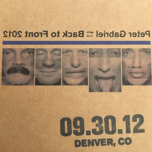 PETER GABRIEL | BACK TO FRONT 2012 - DENVER CO (2CD DIGI)