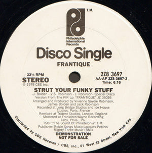 FRANTIQUE | STRUT YOUR FUNKY STUFF 12 - US PROMO - GENERIC SLEEVE