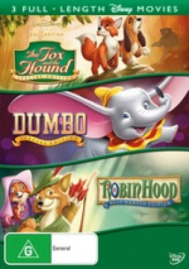 MOVIE FAM | FOX AND THE HOUND / DUMBO / ROBIN HOOD (3 DVD)