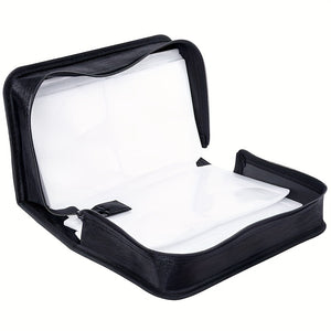 CD WALLET FITS 128 CD/DVD BLACK NYLON