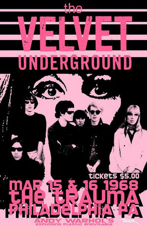VELVET UNDERGROUND 1968  TOUR 27 X 43CM A3 POSTER