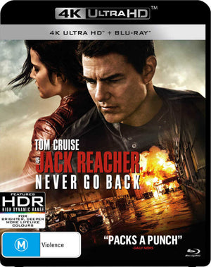 MOVIE BLUACT | JACK REACHER NEVER GO BACK (BLU - RAY) (4KUHD)