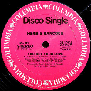 HERBIE HANCOCK | YOU BET YOUR LOVE / READY OR NOT 12 - US - GENERIC RECORD COMPANY SLEEVE