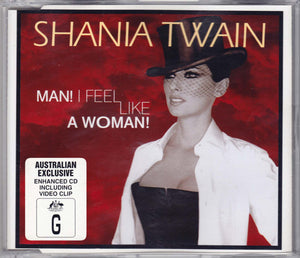 SHANIA TWAIN | MAN I FEEL LIKE A WOMAN CD5 (DIGI - STICKER DAMAGE)