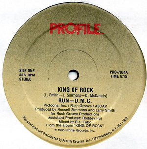 RUN DMC | KING OF ROCK 12 - US - GENERIC RECORD COMPANY SLEEVE