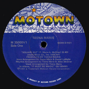 TEENA MARIE | SQUARE BIZ - 12 - MOTOWN COMPANY SLEEVE