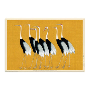 FLOCK OF JAPANESE RED CROWN CRANE POSTER 299