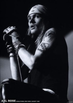 GUNS N ROSES AXL ROSE NYC 1988 POSTER B&W 416