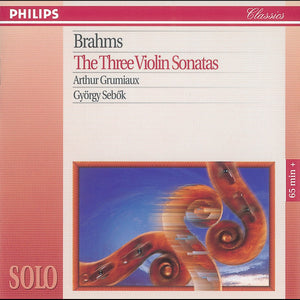 BRAHMS / SEBOK | THREE VIOLIN SONATAS