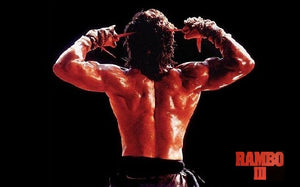 RAMBO 1988 VINTAGE POSTER 65X95CM RARE (published 1988 some wear)