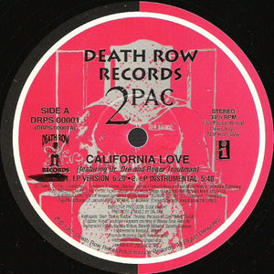 2PAC | CALIFORNIA LOVE 12 - US PROMO - GENERIC RECORD COMPANY SLEEVE - SLEEVE WEAR