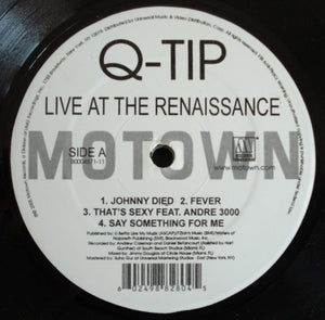 Q TIP | LIVE AT THE RENAISSANCE 2LP - UNOFFICIAL PROMO GENERIC BLACK SLEEVE
