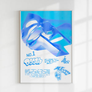 MF DOOM BLUE MINI PRINT 30*40CM