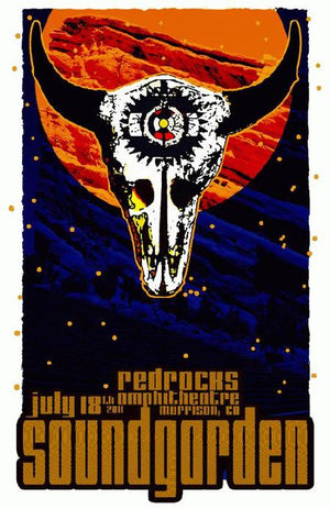 SOUNDGARDEN MARS VOLTA RED ROCKS TOUR POSTER A3 PRINT 27 X 43CM