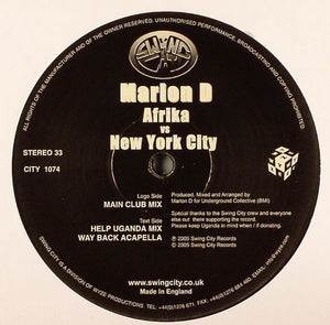 MARLON D | AFRIKA VS NEW YORK CITY - 12 - GENERIC SLEEVE