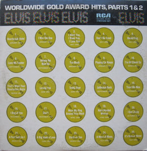 ELVIS PRESLEY | WORLDWIDE GOLD AWARDS HITS PTS 1 AND 2 - 2LP - 1977 BLACK LABEL REISSUE