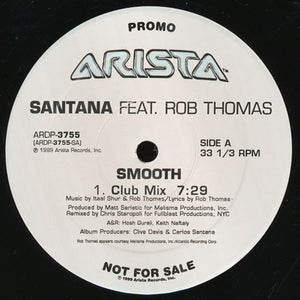 SANTANA FEATURING ROB THOMAS | SMOOTH 12 - US PROMO - GENERIC SLEEVE