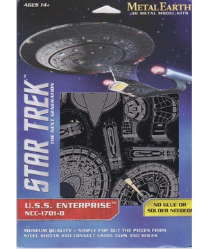 METAL EARTH STAR TREK USS ENTERPRISE 1701 D