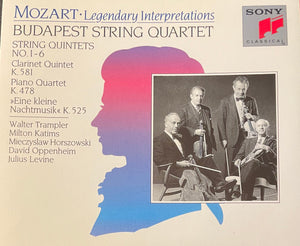 MOZART / BUDAPEST STRING QUARTET | LEGENDARY INTERPRETATIONS STRING QUINTETS 1-6 (3CD)