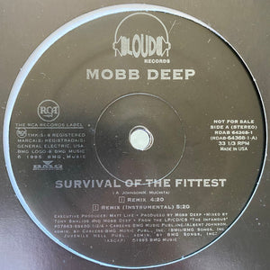 MOBB DEEP | SURVIVAL OF THE FITTEST 12 - US PROMO - GENERIC SLEEVE WITH HYPE STICKER - SLEEVE CREASED