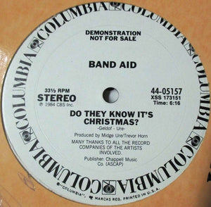 BAND AID | DO THEY KNOW ITS CHRISTMAS 12 - US - GENERIC SLEEVE