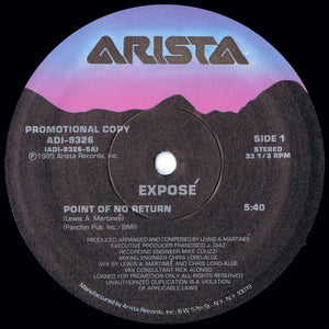 EXPOSE | POINT OF NO RETURN - 12 - ARISTA COMPANY SLEEVE
