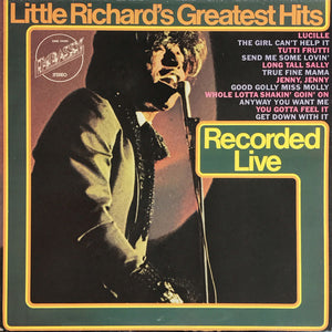 LITTLE RICHARD | LITTLE RICHARDS GREATEST HITS - RECORDED LIVE - 1974 REISSUE - UK