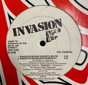 LIFE N DEF | GANGSTER BOOGIE - 12 - COMPANY SLEEVE WITH HYPE