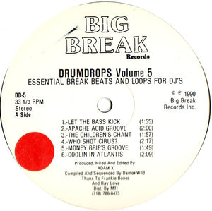 ADAM X | DRUMDROPS VOLUME 5 - US - GENERIC SLEEVE - WRITING ON LABEL