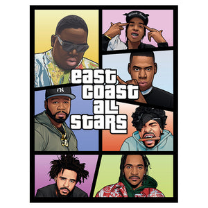 EAST COAST ALL STARS GTA MINI PRINT 30*40CM