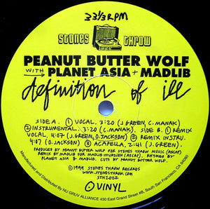 PEANUT BUTTER WOLF / WITH PLANET ASIA AND MADLIB | DEFINITION OF ILL 12 - US - GENERIC SLEEVE