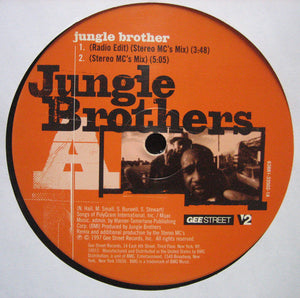 JUNGLE BROTHERS | JUNGLE BROTHER 12 - US PROMO - GENERIC SLEEVE WITH HYPE STICKER