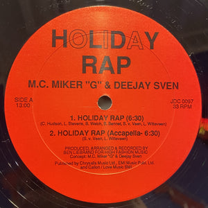 MC MIKER G AND DJ SVEN | HOLIDAY RAP 12 - US - GENERIC RECORD COMPANY SLEEVE